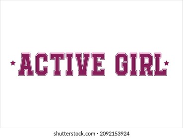 active girl design pink vector 