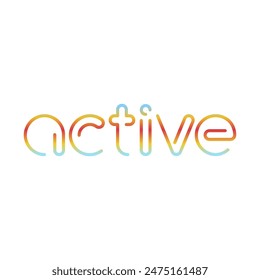 active gradient colorful, Graphic design print sports t-shirt fashion, illustration, vector, posters, cards, stickers, mug