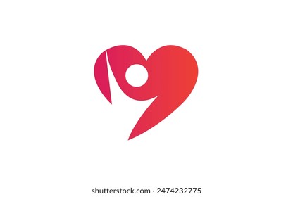 Active human character logo design