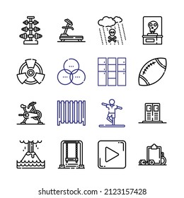 active Icon Set with line icons. Modern Thin Line Style. Suitable for Web and Mobile Icon. Vector illustration EPS 10.
