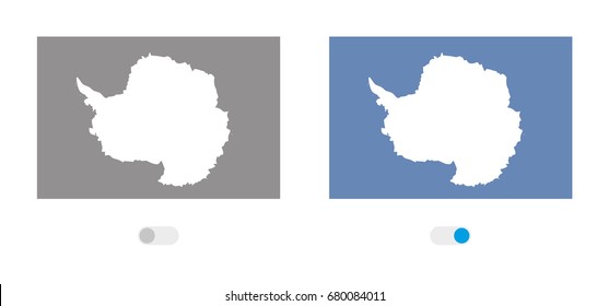 An Active and Inactive Illustrated Country Flag of  Antartica