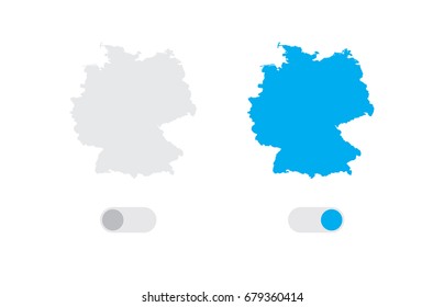 An Active and Inactive Illustrated Country Shape of  Germany