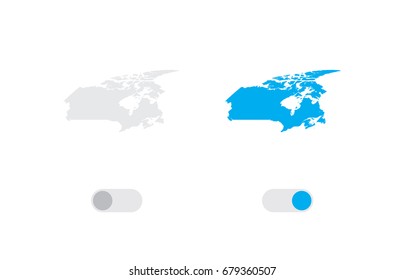 An Active and Inactive Illustrated Country Shape of Finland