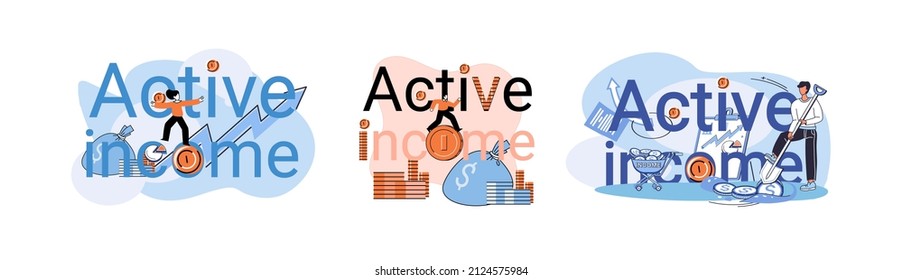 Ingresos activos obtenidos en el curso de una determinada actividad utilizando sus conocimientos y habilidades, cobrando por el trabajo. Trabaja, gana sueldo. Idea de crecimiento financiero, desarrollo empresarial, salarios. Crecimiento de la actividad