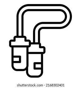 Active jump rope icon outline vector. Workout play. Fitness gym