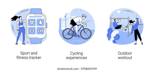 Active lifestyle abstract concept vector illustrations.