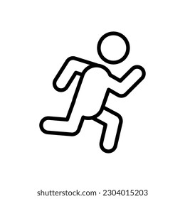 icono de estilo de vida activo, ejecutando icono de vector simple