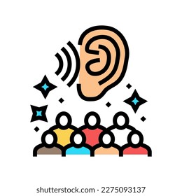 active listener business color icon vector. active listener business sign. isolated symbol illustration