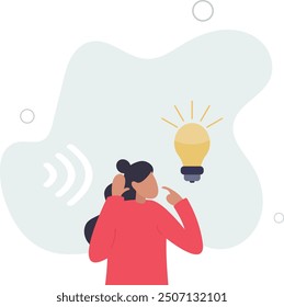 Active listening, communication skill to process information for job effectiveness, engage or aware on discussion or conversation concept.flat design with people.