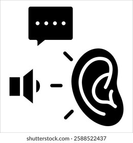 Active Listening Icon Element For Design