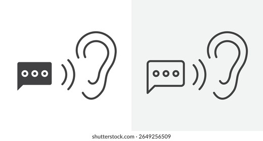 Icono de escucha activa Ilustración de gráficos de línea