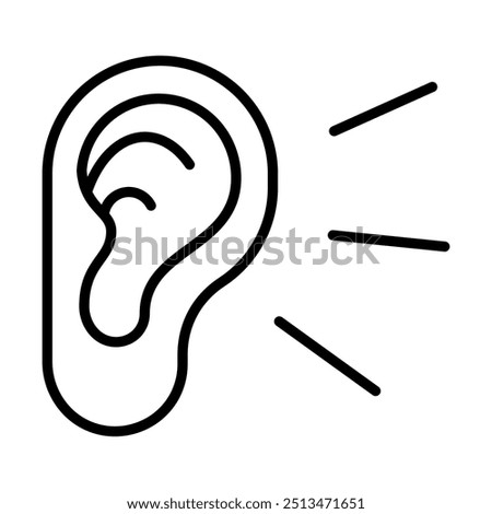 Active Listening icon line vector illustration