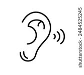 Active Listening Icon, Perfect for Communication and Training Graphics