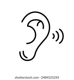 Active Listening Icon, Perfect for Communication and Training Graphics