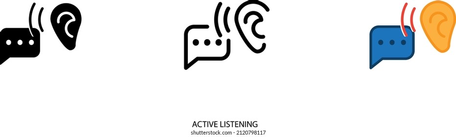 Active Listening icon , vector illustration - Shutterstock ID 2120798117