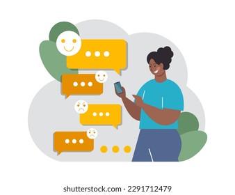 Active listening skill. Attentive business charcter or employee soft skills development. Conversation, negotiation, emotional intellegence and team work. Flat vector illustration