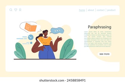 Active listening skill web banner or landing page. Attentive character soft skills development. Conversation, negotiation, emotional intelligence and team work. Flat vector illustration
