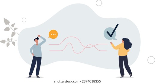 Active listening and speech hearing communication skills. Couple conversation with soft skills and ability to understand .flat vector illustration