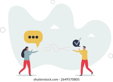 Capacidades ativas de escuta e comunicação da fala. Conversa de casal com habilidades sociais e capacidade de entender . vida de caráter .