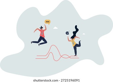 Escucha activa y habilidades de comunicación auditiva del habla. Conversación de pareja con habilidades blandas y capacidad de entender info. vida y empleo de las personas.
