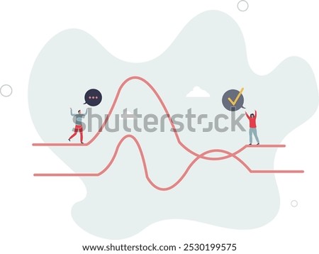 Active listening and speech hearing communication skills.Couple conversation with soft skills and ability to understand info.flat design with people.