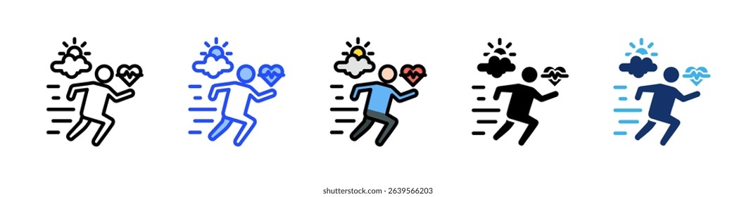 Active Living Icon Collection With Multiple Styles
