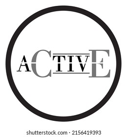 active logo tshirt slogan pattern design