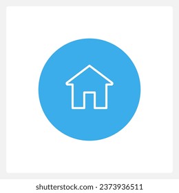 Active mainpage button UI element template. Editable isolated vector dashboard component. Flat user interface. Visual data presentation. Web design widget for mobile application with light theme