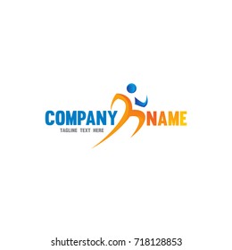 ACTIVE MAN  ABSTRACT LOGOS