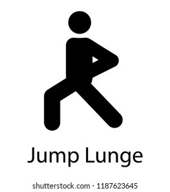 Active man doing forward lunge exercise workout 