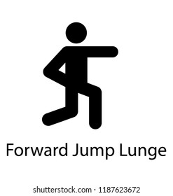 Active man doing forward lunge exercise workout 