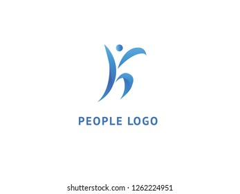 Active man icon. Vector flat modern logotype design speech bubble and people. Dance studio logo design vector template. Abstract human figure logotype. Sport, yoga ,fitness, gym, charging