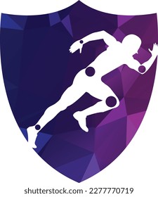 Active man, running silhouette, joint pain symbols, Logo Icon. Physiotherapy treatment design template vector with people run. Colorful vector health. Physiotherapy clinic logo. Physiotherapy logo