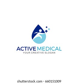 Active medical logo vector illustration