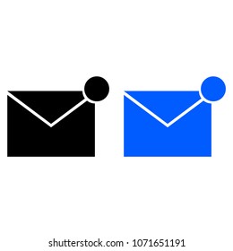 Active message icon. vector illustration. glyph style