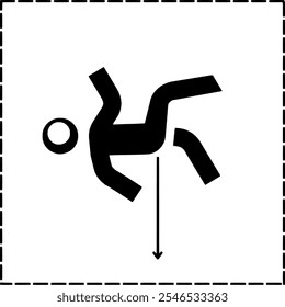 Active movement icon running figure in modern style 