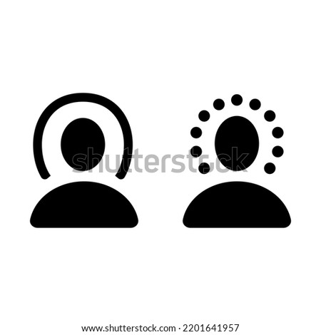 active noise canceling icon isolated editable illustration