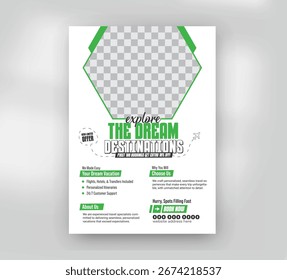 Active Ocean Travel Flyer Template Tropical Boat Adventure Vacation Brochure
