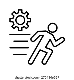 Active Outline Icon Vector Illustration