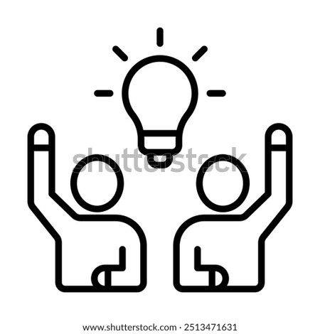 Active Participation icon line vector illustration