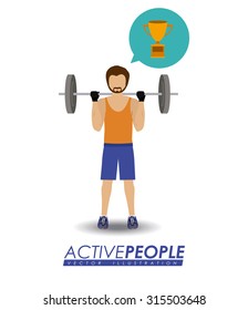 Active People and fitness lifestyle design, vector illustration eps 10