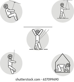 Active people rope park set