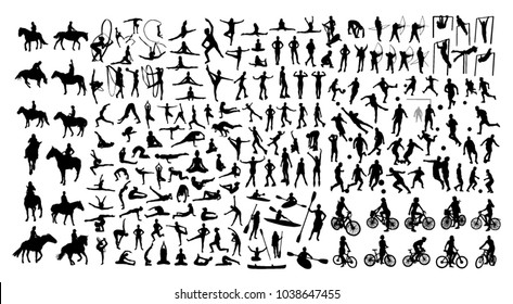 Active People Silhouettes