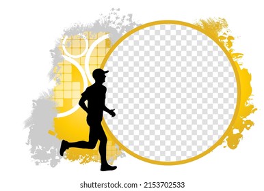 Active people. Sport background ready for poster or banner, vector