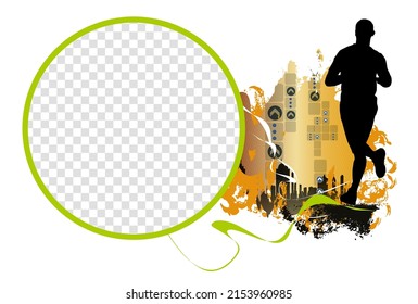 Personas activas. Fondo deportivo listo para carteles o pancartas, vector