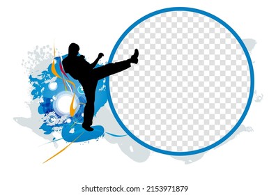 Active people. Sport background ready for poster or banner, vector.