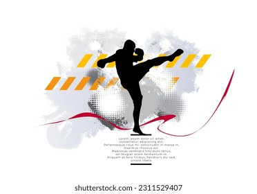 Active people. Sport background ready for poster or banner, vector.