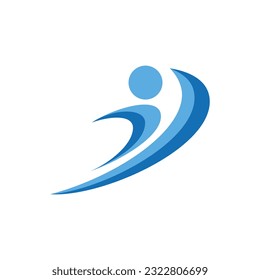 Active people sport fitness logo vector image