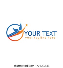 Active people wear a hat. logo vector concept