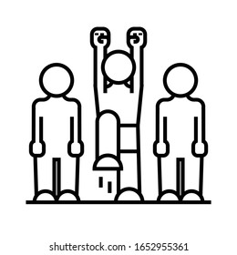 Active person line icon, concept sign, outline vector illustration, linear symbol.
